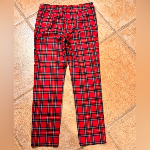 Sail to Sable Vibrant Red Tartan Pants - Picture 2 of 3
